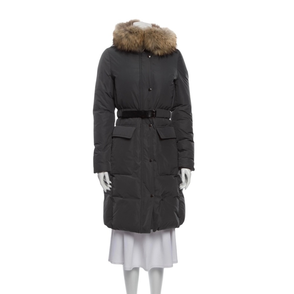 Down Filled, Theory Coat, With Real Fur Trim